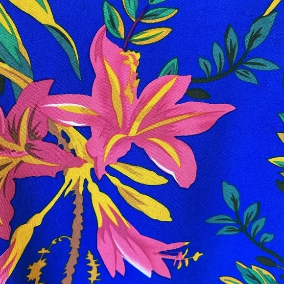 Cynthia Rowley Blue Tropical Floral Tank Top Size Small NWT - Picture 4 of 17